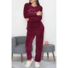 Peluş Pijama Takımı Açıkmor - 52106.1961.