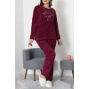 Peluş Pijama Takımı Açıkmor - 52106.1961.
