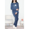 Peluş Pijama Takımı İndigo - 52107.1961.