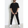 Penye Unisex Ön Arka Baskılı Tişört Siyah - 71418.1871.