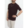 Petek Örgü Triko Tişört Bordo - 71593.2167.