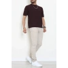 Petek Örgü Triko Tişört Bordo - 71593.2167.