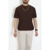 Petek Örgü Triko Tişört Kahve - 71593.2167.