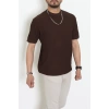 Petek Örgü Triko Tişört Kahve - 71593.2167.