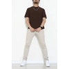 Petek Örgü Triko Tişört Kahve - 71593.2167.