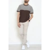 Petek Örgü Triko Tişört Kahvebej - 71594.2167.