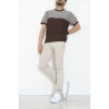 Petek Örgü Triko Tişört Kahvebej - 71594.2167.