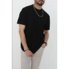 Petek Örgü Triko Tişört Siyah - 71593.2167.