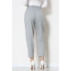 Pileli Baggy Poliviskon Pantolon Gri - 51089.1995.
