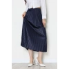 Pileli Etek Lacivert - 52207.1005.