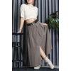 Pileli Kemerli Midi Etek Vizon - 70999.1934.