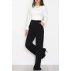 Pileli Palazzo Pantolon Siyah - 51047.1999.