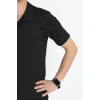 Polo Yaka Bürümcük Erkek Tişört Siyah - 70928.1937.