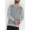 Polo Yaka Erkek Triko Gri - 2570.2052.