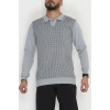 Polo Yaka Erkek Triko Gri - 2570.2052.