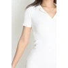 Polo Yaka Kaşkorse Elbise Krem - 71013.1748.
