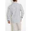 Poplin Çizgili Erkek Gömlek Beyazsiyah - 71094.1947.