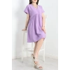Poplin Kumaş Elbise Lila - 40978.701.