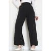 Premium Pileli Palazzo Pantolon Siyah - 51609.683.