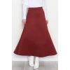 Puf Scuba Kumaş Uzun Etek Bordo - 51104.1355.