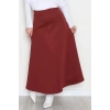 Puf Scuba Kumaş Uzun Etek Bordo - 51104.1355.