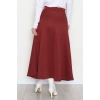 Puf Scuba Kumaş Uzun Etek Bordo - 51104.1355.