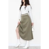 Puf Scuba Kumaş Uzun Etek Haki - 51104.1355.