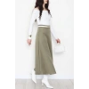 Puf Scuba Kumaş Uzun Etek Haki - 51104.1355.