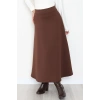 Puf Scuba Kumaş Uzun Etek Kahve - 51104.1355.