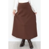 Puf Scuba Kumaş Uzun Etek Kahve - 51104.1355.