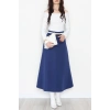 Puf Scuba Kumaş Uzun Etek Mavi - 51104.1355.