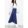 Puf Scuba Kumaş Uzun Etek Mavi - 51104.1355.
