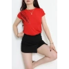 Pul Detaylı Bluz Kırmızı - 44007.599.