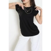 Pul Detaylı Bluz Siyah - 44007.599.