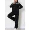 Pul Garnili 2 İplik Büyük Beden Eşofman Takımı Siyahgümüş - 52108.1567.