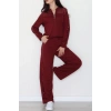 Pul Garnili 2 İplik Eşofman Takımı Bordo - 52109.1567.