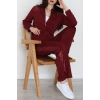 Pul Garnili 2 İplik Eşofman Takımı Bordo - 52109.1567.