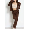 Pul Garnili 2 İplik Eşofman Takımı Kahve - 50799.1857.