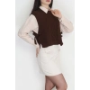 Püsküllü Süveter Kahve - 355.1577.