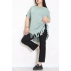 Püsküllü Viskon Büyük Beden Tunik Mint - 70913.1969.