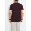 Ribana Detaylı Triko Polo Yaka Tişört Mürdüm - 71595.2167.