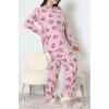 Ring Viskon Büyük Beden Pijama Takımı Pembe - 52202.1961.