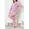 Ring Viskon Büyük Beden Pijama Takımı Pembe - 52202.1961.