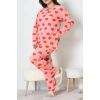 Ring Viskon Büyük Beden Pijama Takımı Somonpembe - 52202.1961.