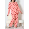 Ring Viskon Büyük Beden Pijama Takımı Somonpembe - 52202.1961.