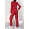 Sandy Alt Üst Aynı Pijama Takımı Bordosiyah - 52166.1048.