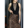 Sandy Kumaş Sırt Dantelli Çıtçıtlı Bluz Siyah - 71421.1380.