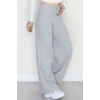 Şardonlu Selanik Kumaş Pantolon Gri - 51066.1837.