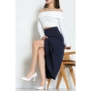 Scuba Kumaş Çan Etek Lacivert - 51231.1567.