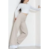 Selanik Kumaş Bel Lastikli Çımalı Pantolon Bej - 51226.1567.